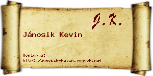 Jánosik Kevin névjegykártya